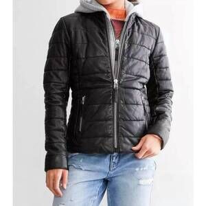 NEW MAURITIUS robin leather jacket in black